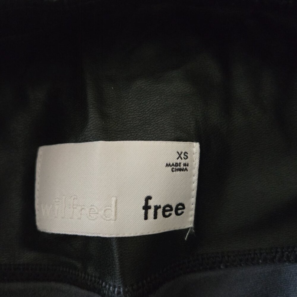 Wilfred Free Daria High Waisted Vegan Leather Leggings Black XS - Picture 3 of 4